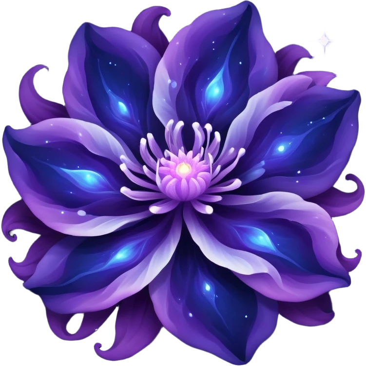  Dark Blue-Purple Nebula-Flower emoji