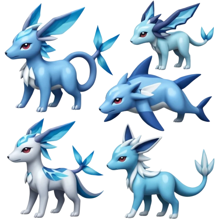 Primarina-Cobalion-Glaceon-Suicune-Amaura-Dialga-fusion emoji