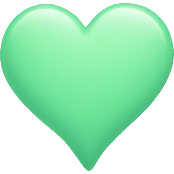 Pastel green heart emoji
