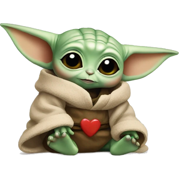 Baby yoda with heart eyes  emoji