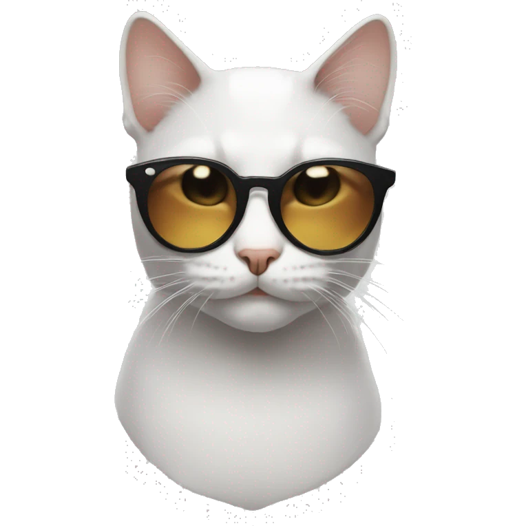 Cat with sunglasses aesthetic emoji