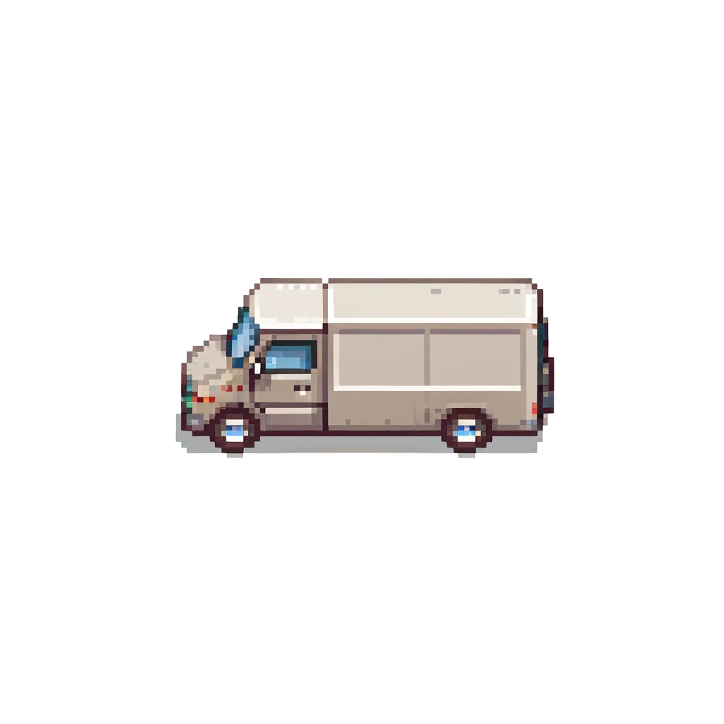 courier truck, side view emoji