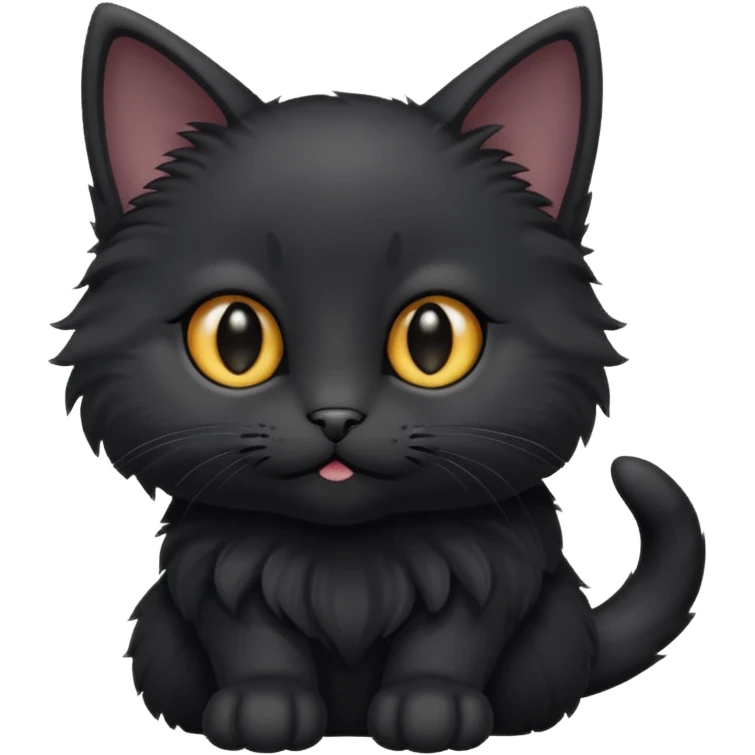 black kitten emoji