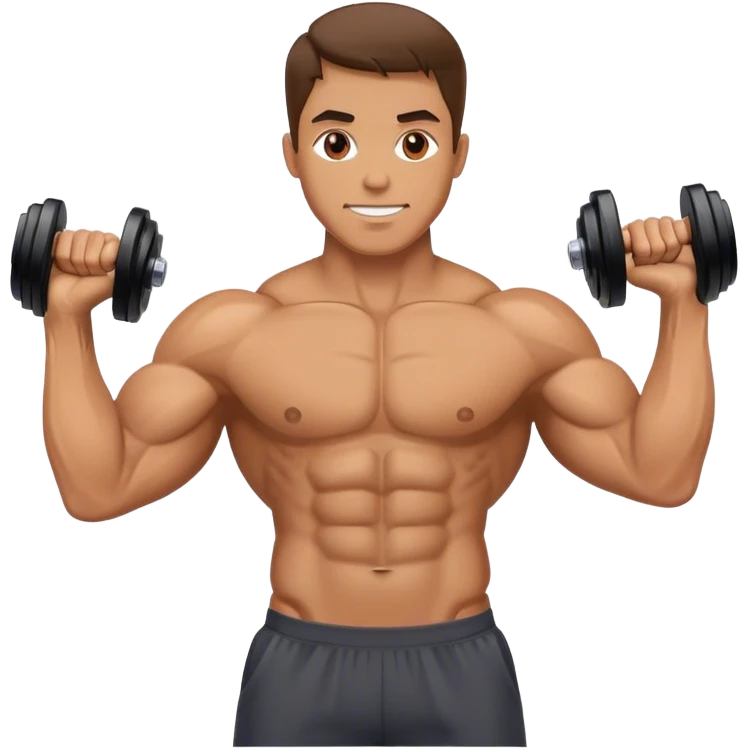 man holding dumbbells emoji