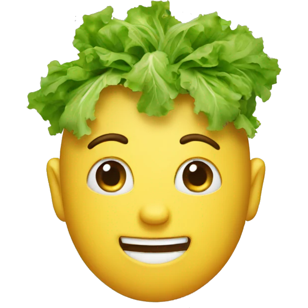 big salad small face emoji