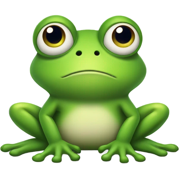 Embarrassed frog emoji