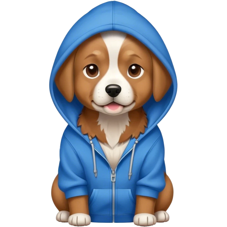 dog wearing hoodie emoji