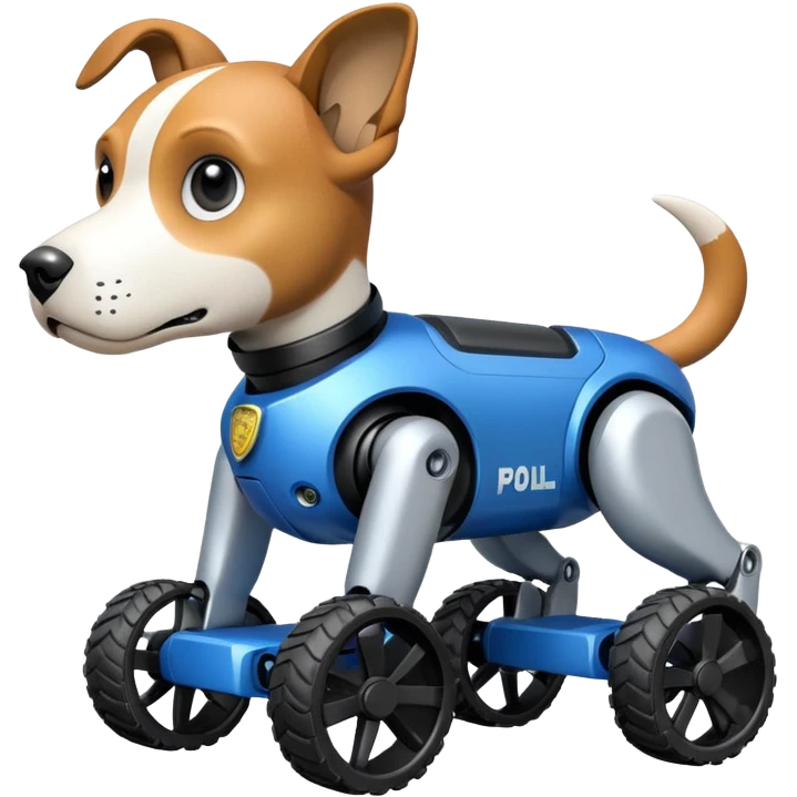 Very fast Boston dynamics police robotic beagle Sherlock robodog with off-road wheels  emoji