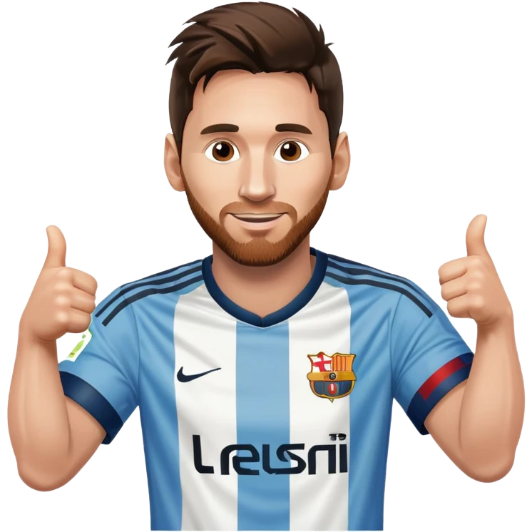 Messi thumbs up emoji