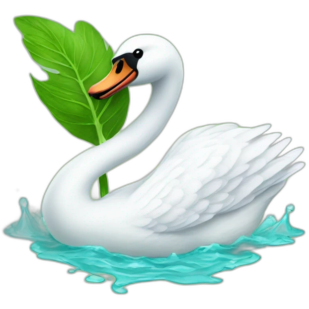 swan with mojito emoji