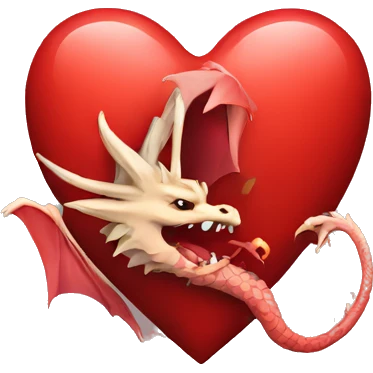 A heart with dragon emoji