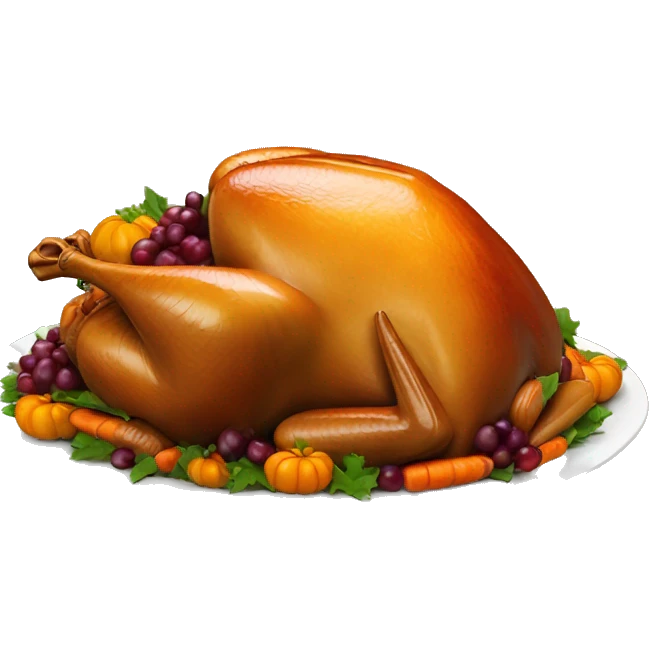 A cooked Thanksgiving turke emoji