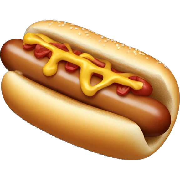 Eating a hotdog emoji