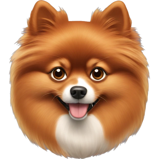 The red-haired pomeranian emoji