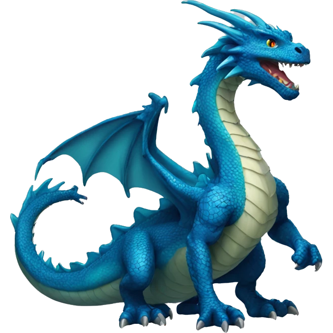 blue dangerous dragon emoji