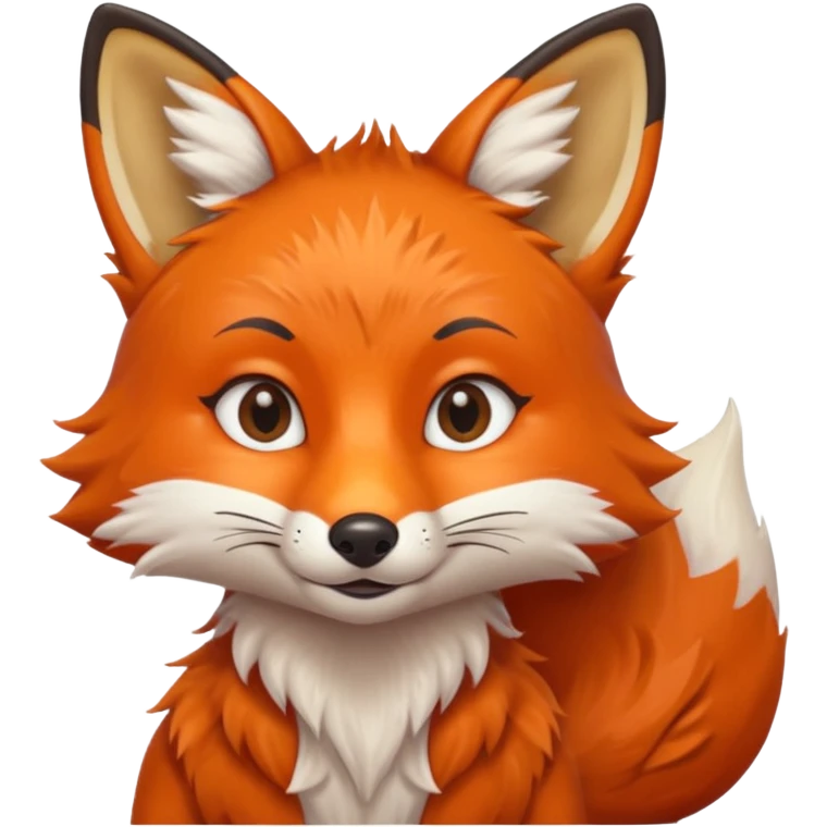 fox wearing makeup emoji
