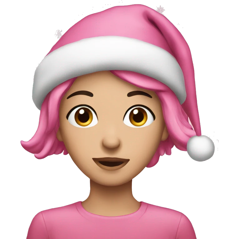 Pink christmas emoji