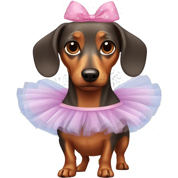 weiner dog with tutu emoji