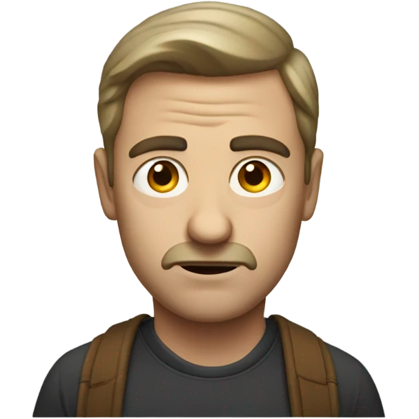 Man narrowing his eyes in suspicion emoji