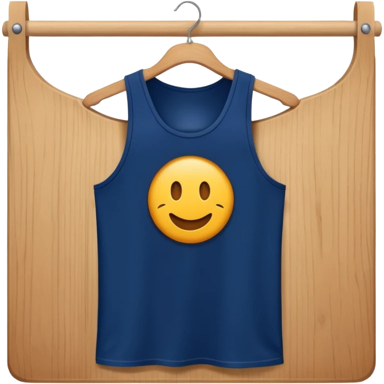 plain navy blue tank top on a hanger emoji