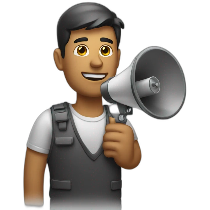 man with a loudspeaker emoji