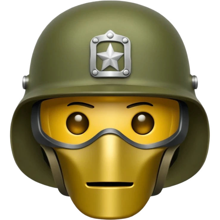 military helmet front view emoji