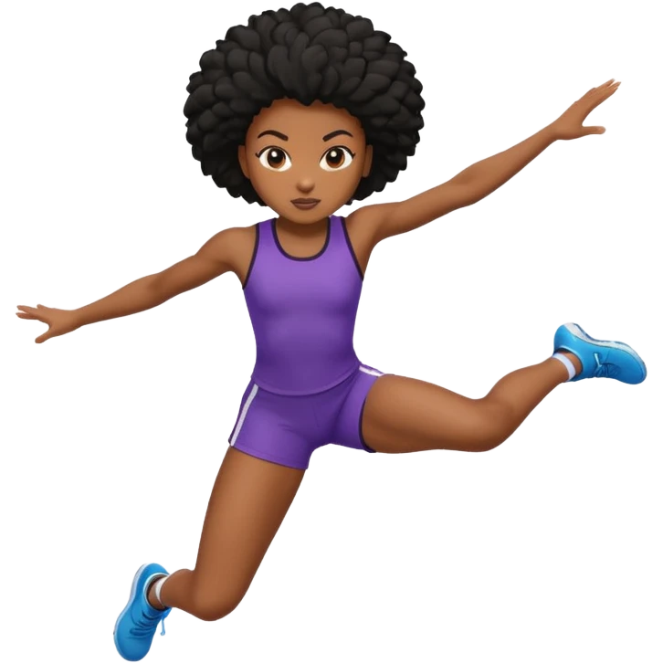 Black girl splits  emoji