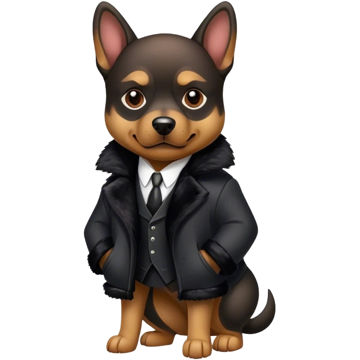 Gangster dog emoji
