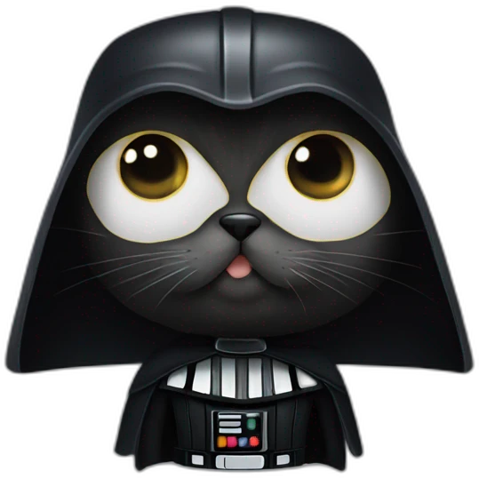 a cat that looks like darth vader emoji