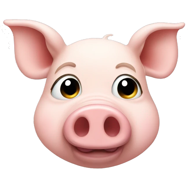 pig winks one eyes emoji
