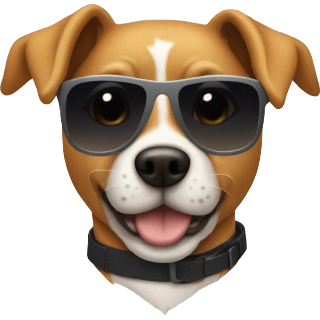 Dog wearing sunglasses emoji
