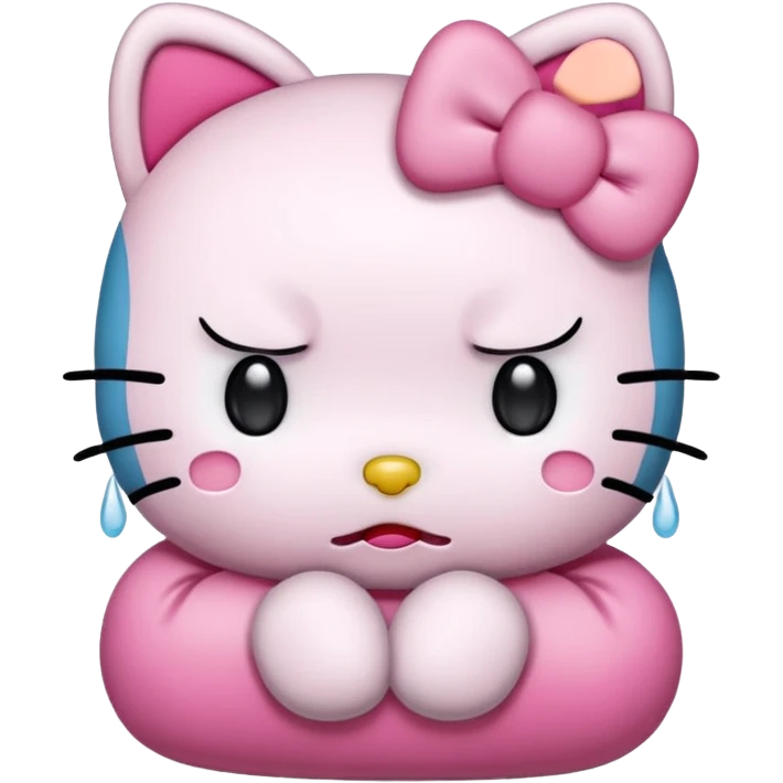 Hello kitty crying  emoji