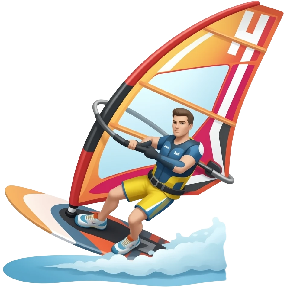 A guy wingfoiling emoji