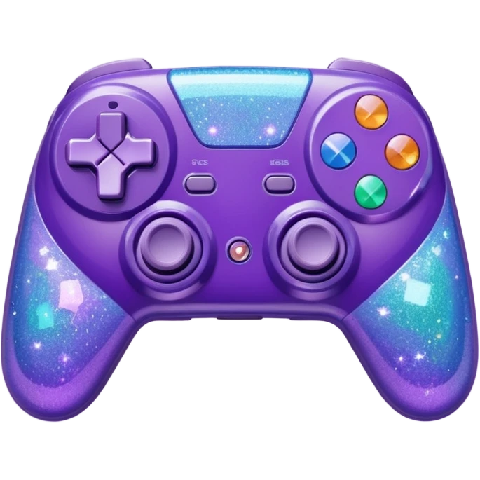 glitter purple and cian control game emoji