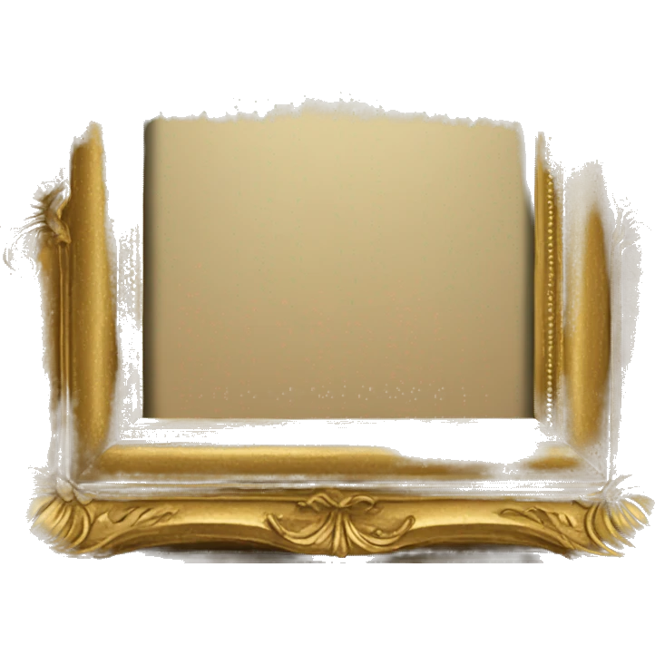 golden old photo frame like the one in friends emoji