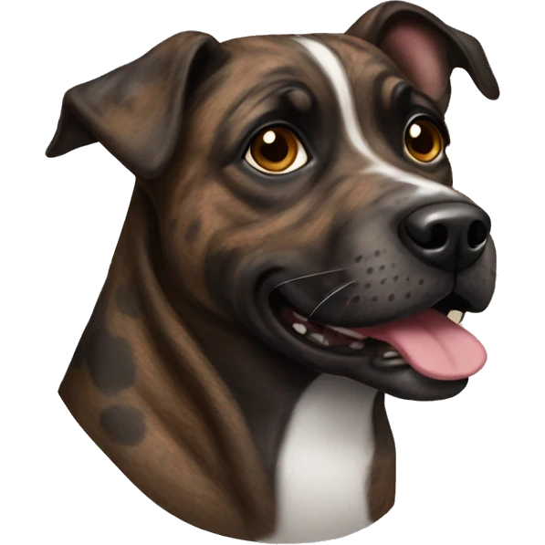 Brindle dog emoji