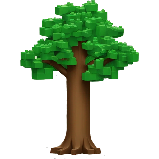 Tree with Lego style emoji