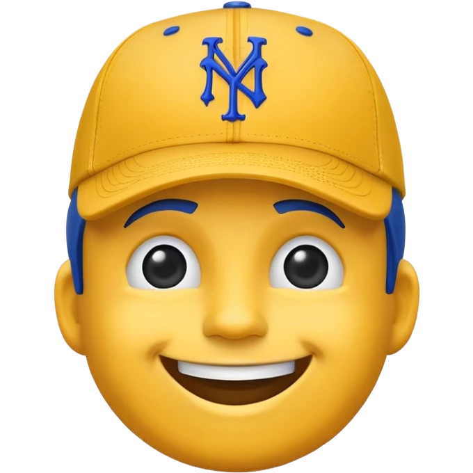 salute emoji wearing mets hat emoji