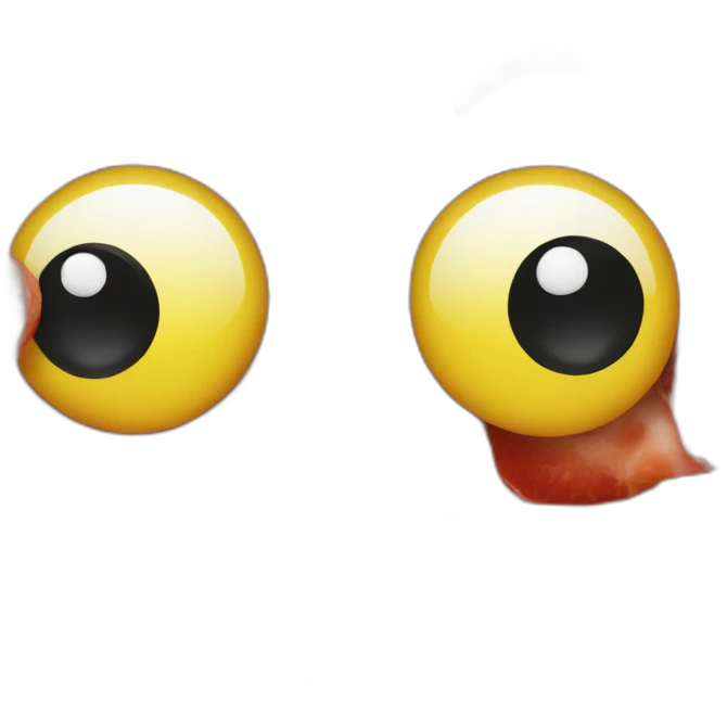 Smiley face with pepperoni eyes emoji