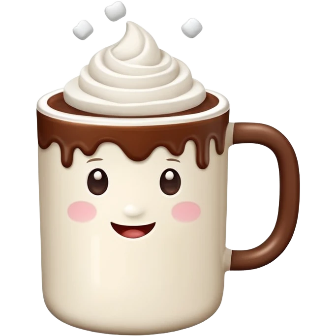 white mug of hot chocolate emoji