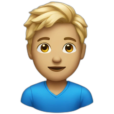 Designer blue emoji