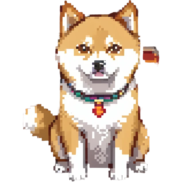 Shiba Inu sitting in a movie theater, pastel colors emoji