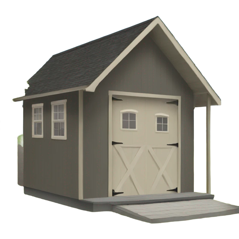 Single slope shed with porch emoji