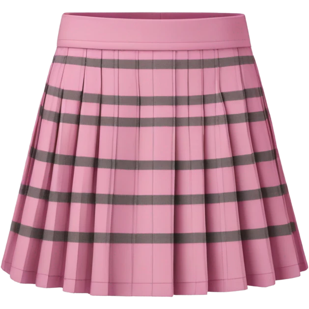 Pink tartan pleated mini skirt, isolated emoji