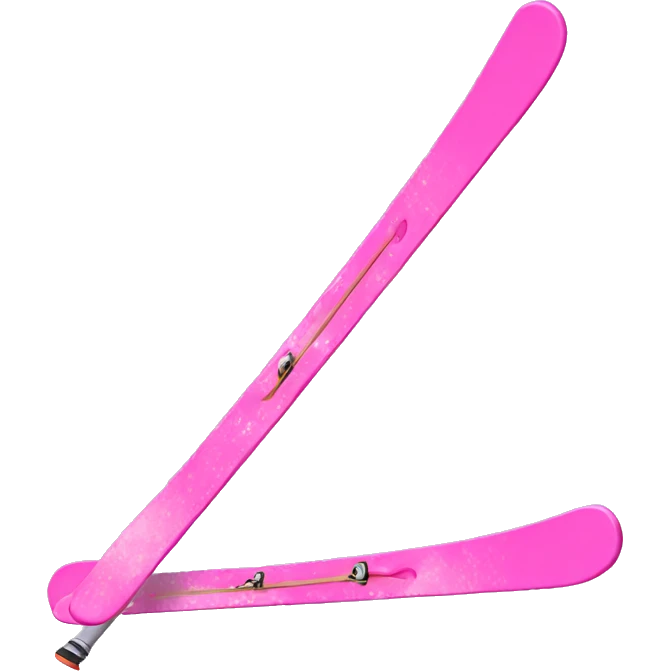 Pink skis emoji