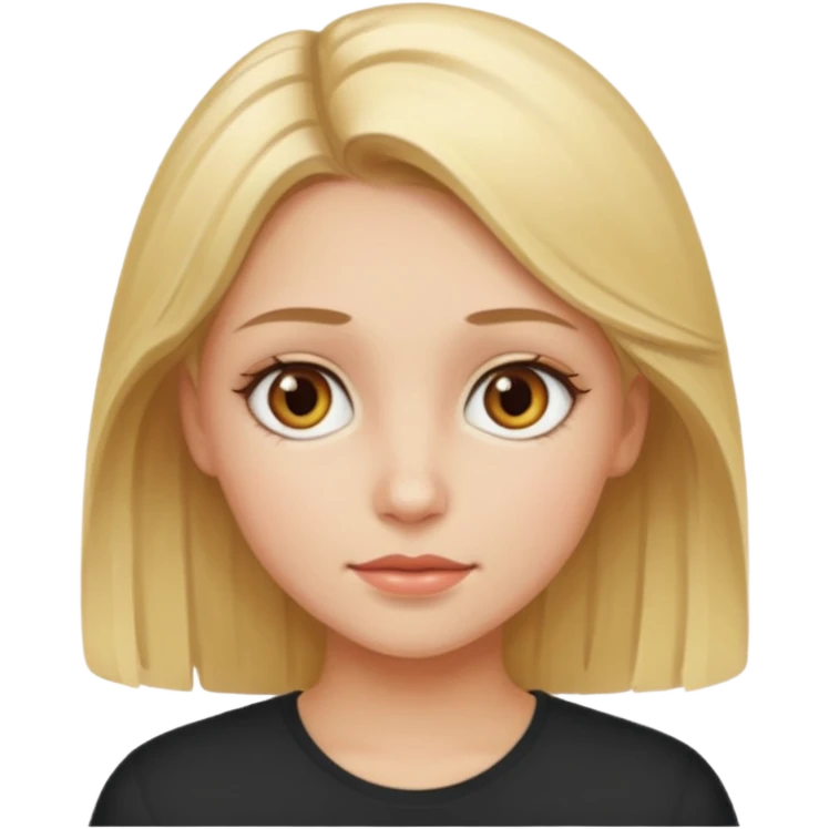 beyaz tenli sarı saçlı ela gözlü kız  emoji