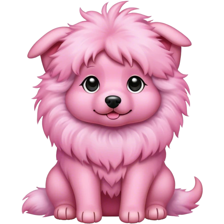Pink dog emoji