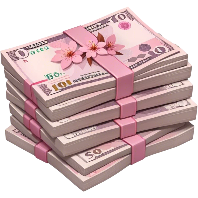 Sakura banknotes emoji