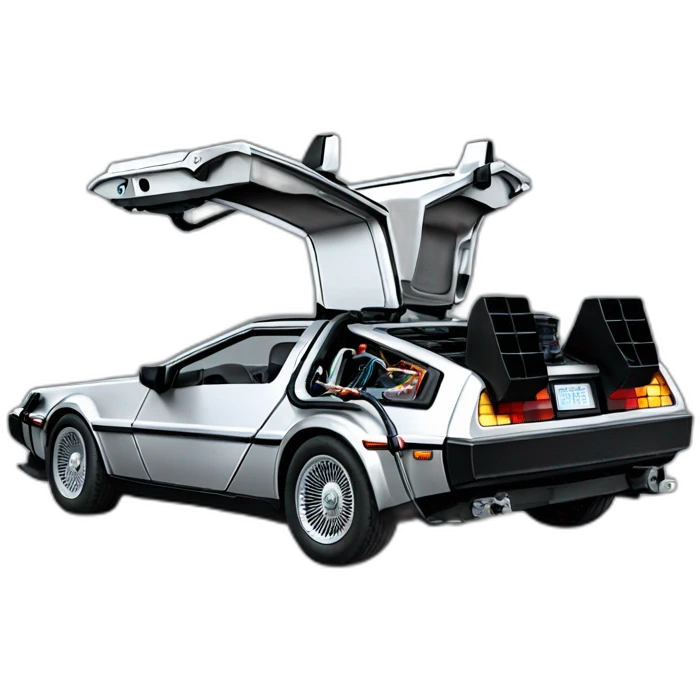 delorean back to the future emoji