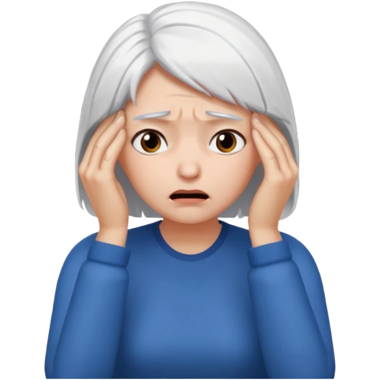 female white hair face palm
 emoji